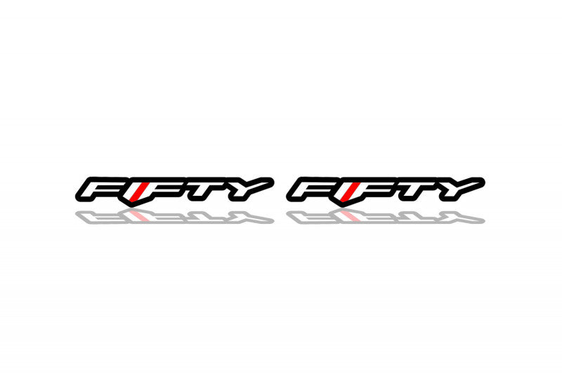 Chevrolet Camaro emblem for fenders with Fifty logo Fender decoinfabric BLACK WHITE