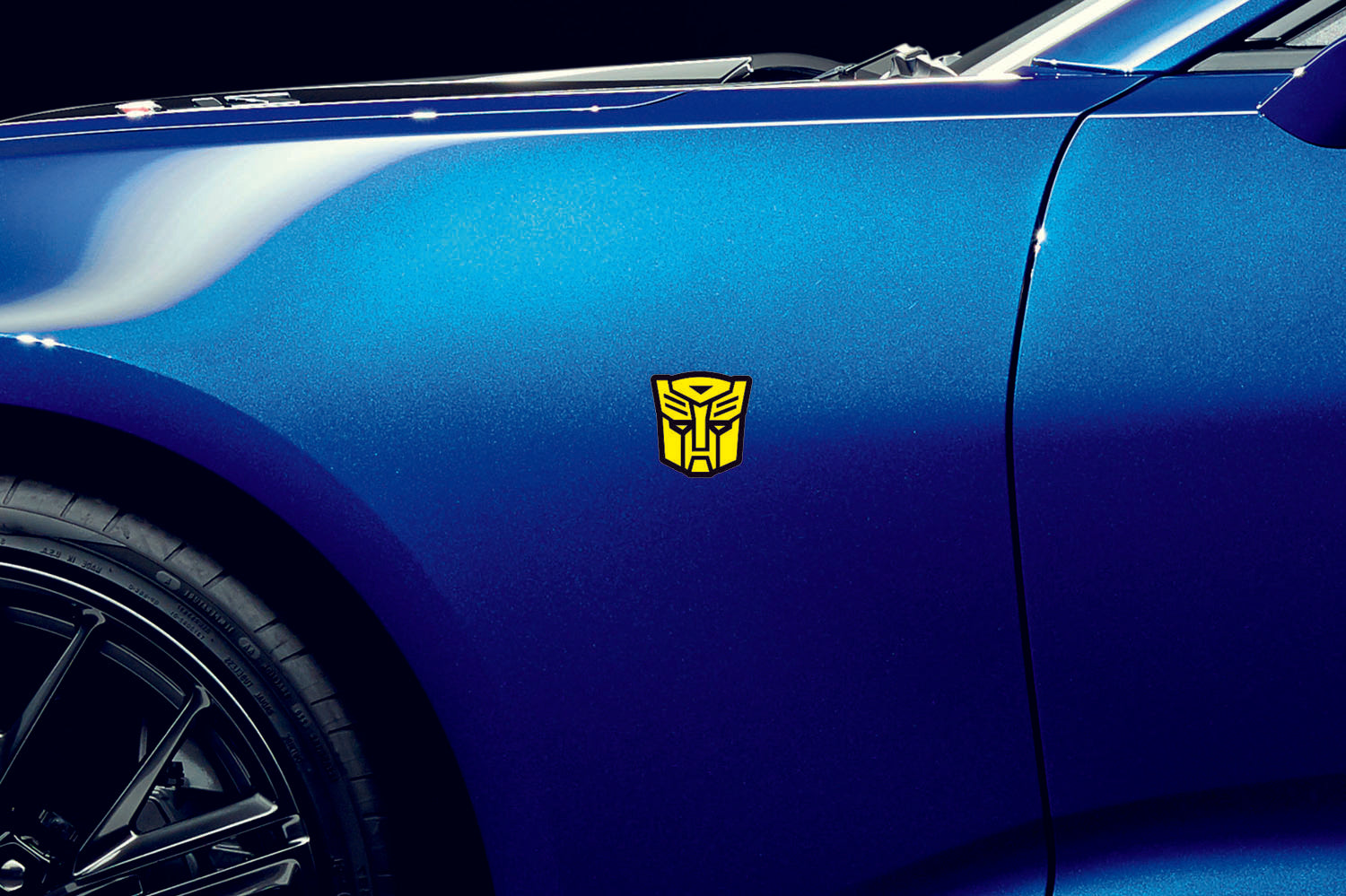Chevrolet emblem for fenders with Autobot logo Fender decoinfabric