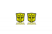 Chevrolet emblem for fenders with Autobot logo Fender decoinfabric BLACK YELLOW