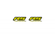 Chevrolet emblem for fenders with RS logo Fender decoinfabric BLACK YELLOW