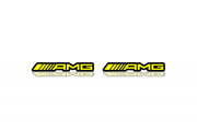 Mercedes G-Class emblem for fenders with AMG logo fender decoinfabric BLACK YELLOW