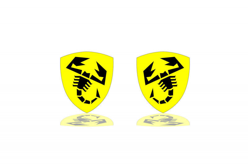 Fiat emblem for fenders with Abarth logo (Type 3) Fiat emblems decoinfabric