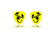 Fiat emblem for fenders with Abarth logo (Type 3) Fiat emblems decoinfabric YELLOW BLACK