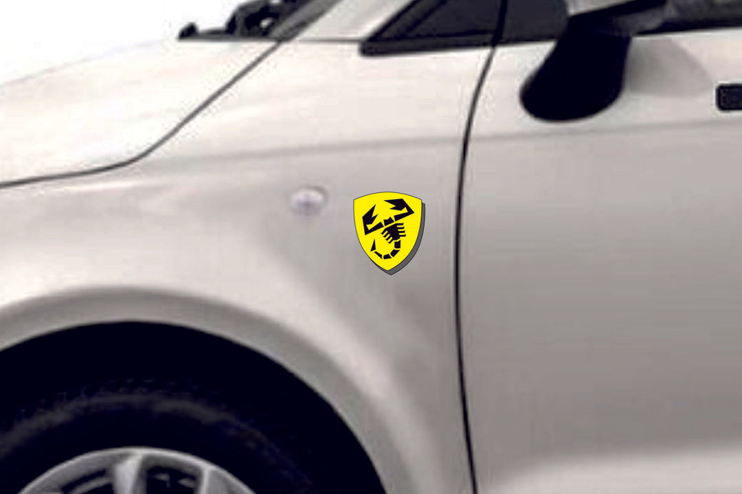 Fiat emblem for fenders with Abarth logo (Type 3) Fiat emblems decoinfabric