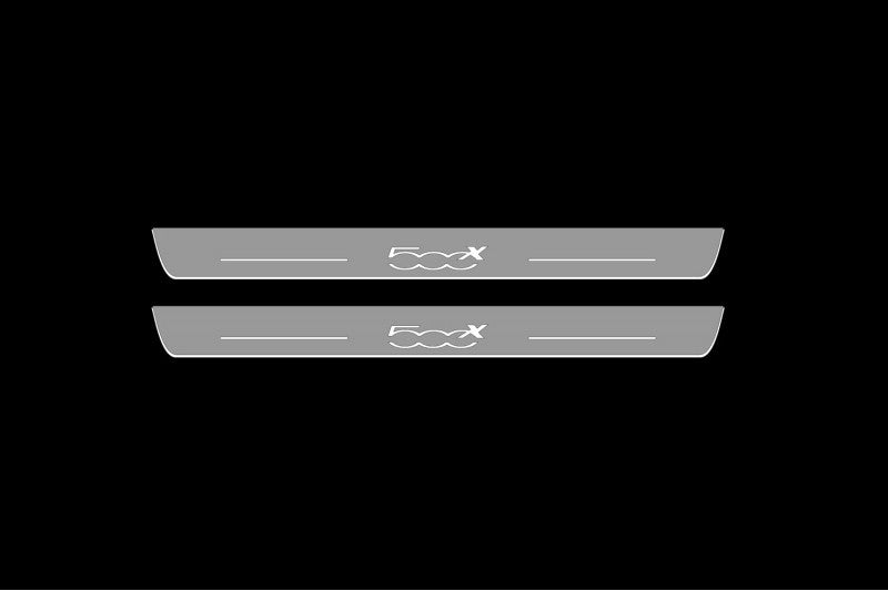 Fiat 500X 2014+ Car Sill With Logo 500X Fiat Led Door Sills opdesign