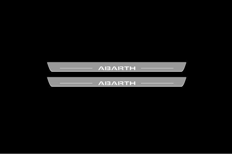 Fiat 500 2007+ LED Door Sills PRO With Logo Abarth Fiat Led Door Sills opdesign