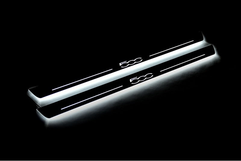 Fiat 500 2007+ Led Door Sills With Logo 500 Fiat Led Door Sills opdesign
