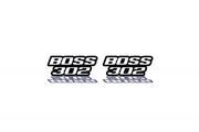 Ford emblem for fenders with BOSS 302 logo Ford emblems decoinfabric BLACK WHITE