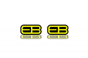 Ford emblem for fenders with EB logo Ford emblems decoinfabric BLACK YELLOW