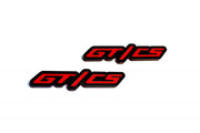 Ford emblem for fenders with GT/CS logo Ford emblems decoinfabric BLACK RED