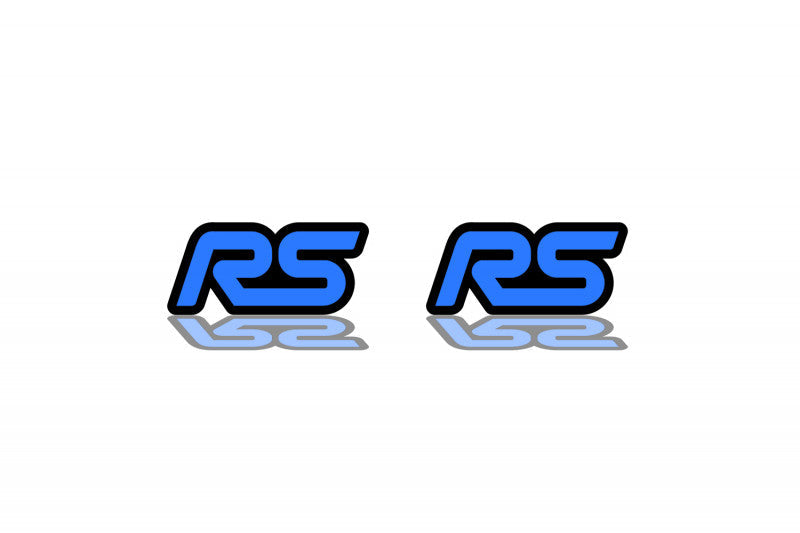 Ford emblem for fenders with RS logo Ford emblems decoinfabric BLACK BLUE
