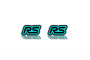 Ford emblem for fenders with RS logo (type 2) Ford emblems decoinfabric BLACK LIGHT BLUE