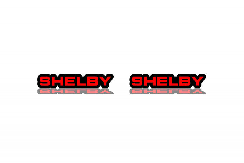 Ford emblem for fenders with Shelby logo Ford emblems decoinfabric BLACK RED