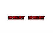 Ford emblem for fenders with Shelby logo Ford emblems decoinfabric BLACK RED