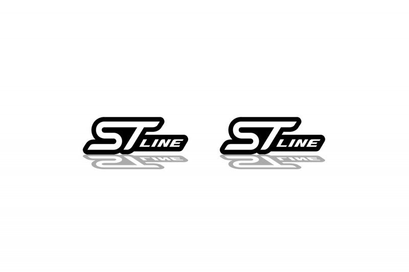 Ford emblem for fenders with ST Line logo Ford emblems decoinfabric BLACK WHITE