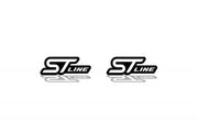 Ford emblem for fenders with ST Line logo Ford emblems decoinfabric BLACK WHITE