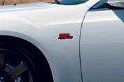 Ford emblem for fenders with ST Line logo Ford emblems decoinfabric BLACK RED