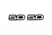 Ford Mustang emblem for fenders with 5.0 logo Ford emblems decoinfabric BLACK WHITE