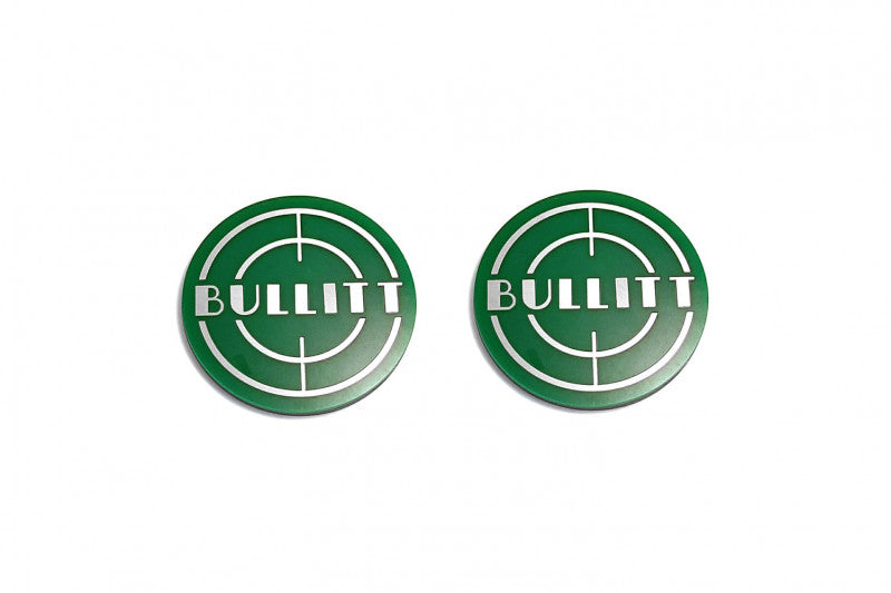 Ford Mustang Emblem & Badges set with Bullitt logo Ford emblems decoinfabric GREEN WHITE