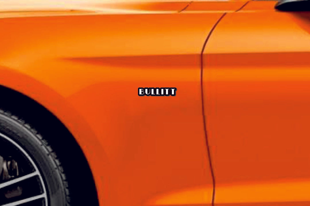 Ford Mustang Emblem & Badges set with Bullitt logo (Type 2) Ford emblems decoinfabric