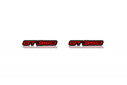 Ford Mustang emblem for fenders with GT350 logo Ford emblems decoinfabric BLACK RED