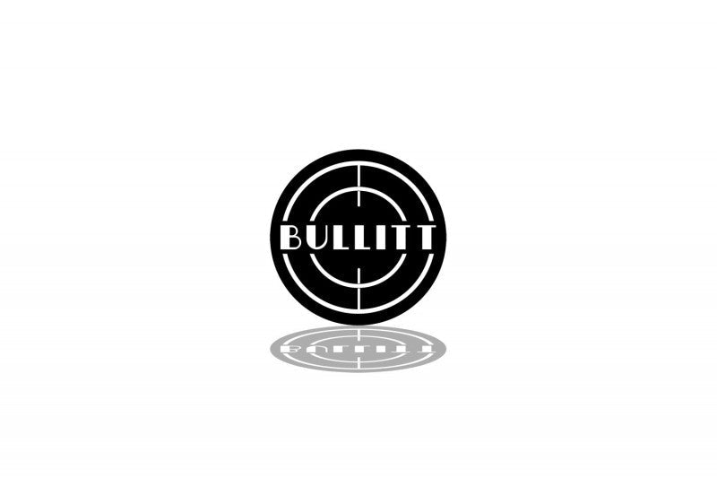 Ford Mustang Emblem & Badges set with Bullitt logo Ford emblems decoinfabric BLACK WHITE