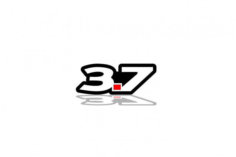 Ford Emblem & Badges set with 3.7 logo Ford emblems decoinfabric BLACK WHITE