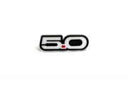 Ford Radiator grille emblem with 5.0 logo Ford emblems decoinfabric BLACK WHITE