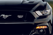 Ford Mustang Emblem & Badge Set - Grille and Tailgate Boss 302 logo Ford emblems decoinfabric WHITE