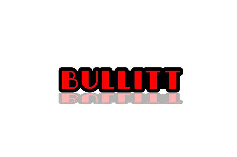 Ford tailgate trunk rear emblem with Bullitt logo (type 2) Ford emblems decoinfabric BLACK RED