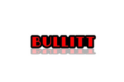 Ford tailgate trunk rear emblem with Bullitt logo (type 2) Ford emblems decoinfabric BLACK RED