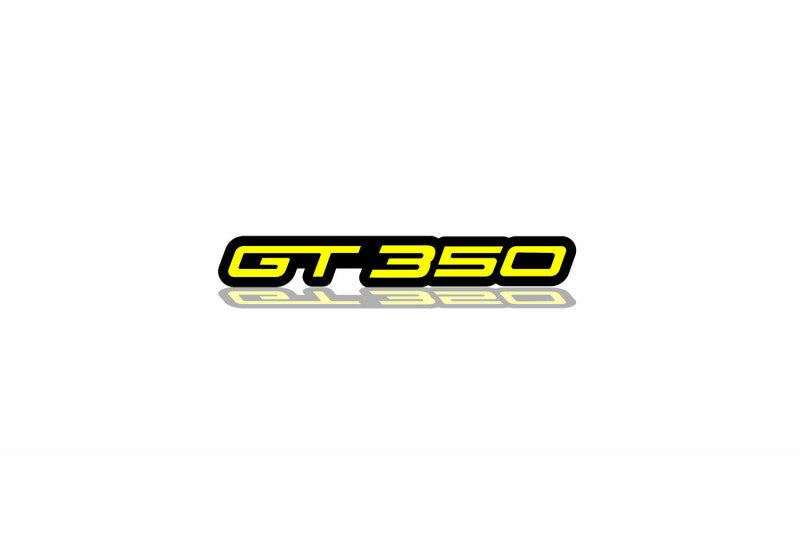 Ford Radiator grille emblem with GT350 logo Ford emblems decoinfabric BLACK YELLOW