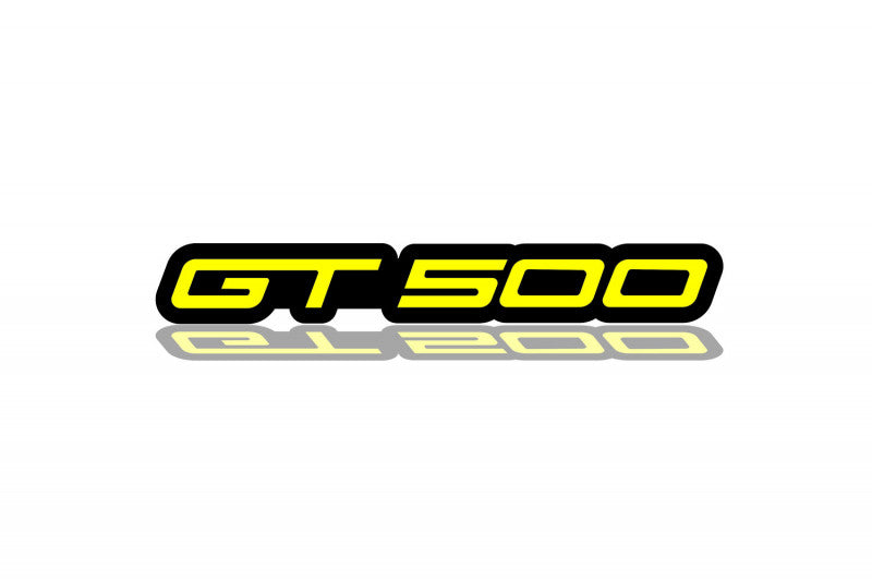 Ford Radiator grille emblem with GT500 logo Ford emblems decoinfabric BLACK YELLOW