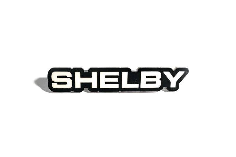Ford tailgate trunk rear emblem with Shelby logo Ford emblems decoinfabric BLACK WHITE