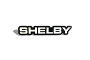 Ford tailgate trunk rear emblem with Shelby logo Ford emblems decoinfabric BLACK WHITE