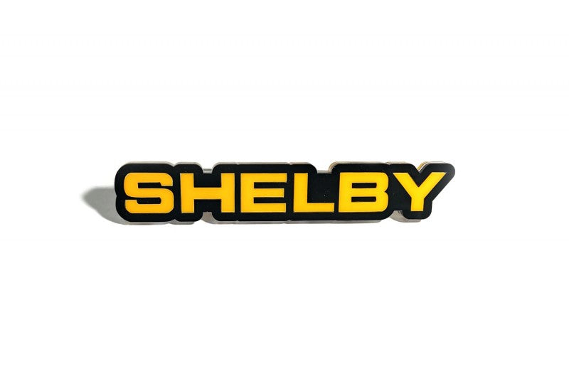 Ford emblem for fenders with Shelby logo Ford emblems decoinfabric BLACK YELLOW