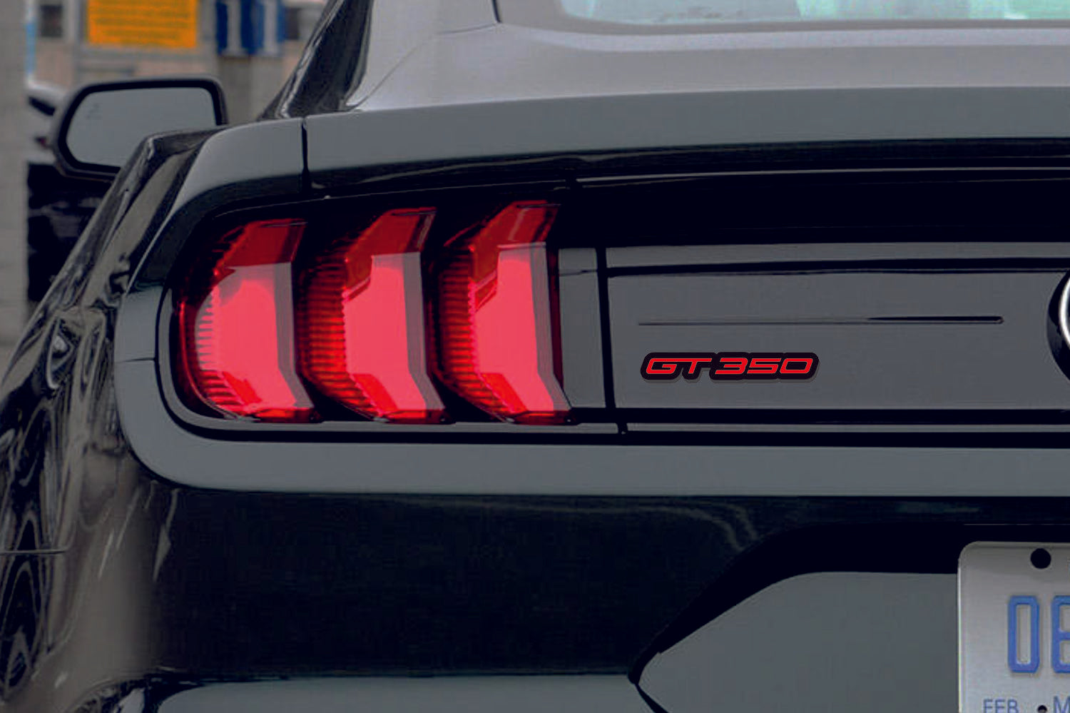 Ford tailgate trunk rear emblem with GT350 logo Ford emblems decoinfabric