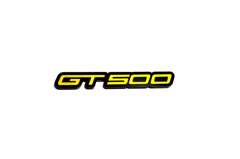 Ford tailgate trunk rear emblem with GT500 logo Ford emblems decoinfabric BLACK YELLOW