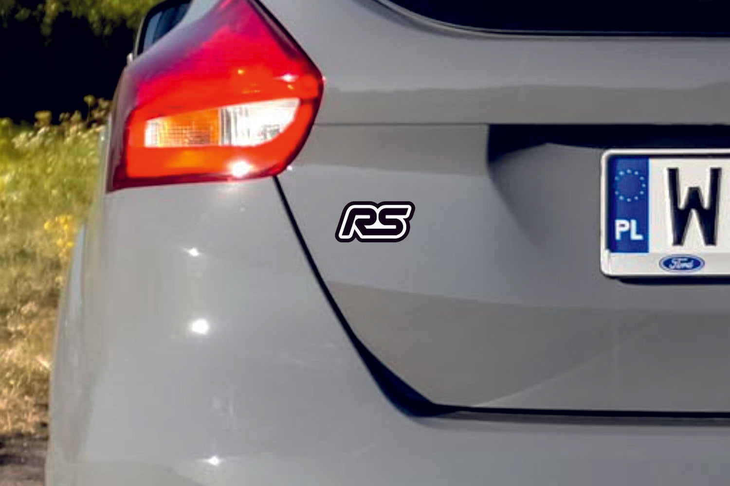 Ford tailgate trunk rear emblem with RS logo (type 2)