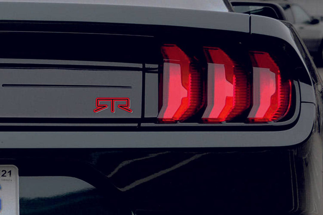 Ford Stainless Steel tailgate trunk rear emblem with RTR logo Ford emblems decoinfabric