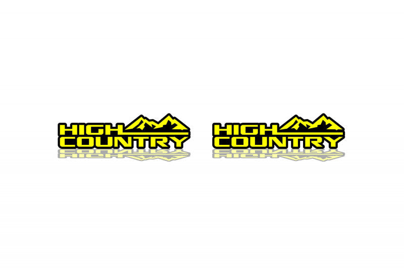 GMC emblem for fenders with High Country logo Ford emblems decoinfabric BLACK YELLOW