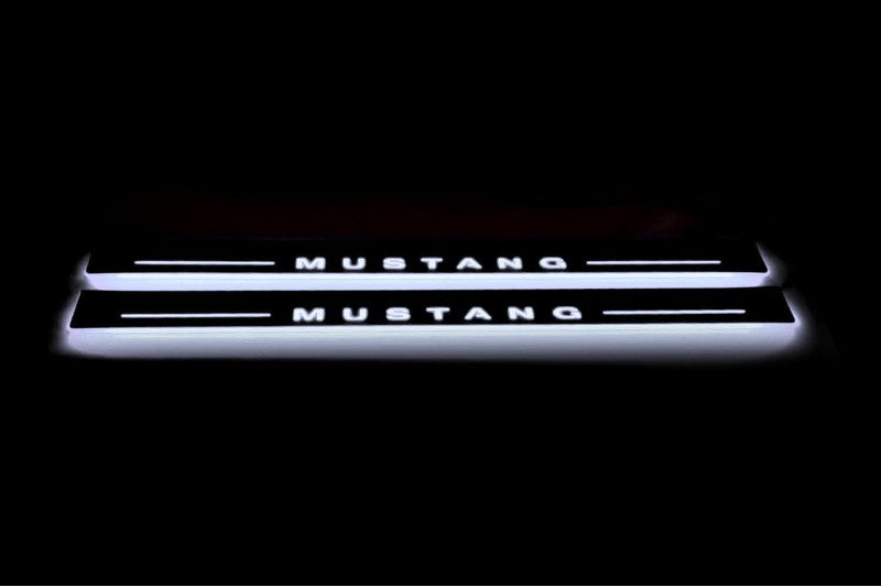Ford Mustang V 2005-2015 Car Door Sill With Logo Mustang Ford Led Door Sills opdesign
