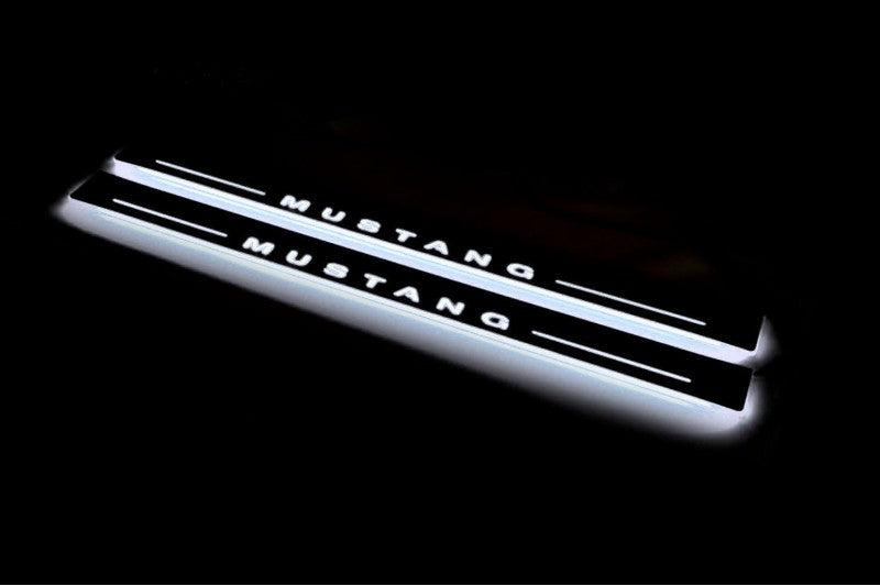 Ford Mustang V Car Door Sill With Logo Mustang - decoinfabric