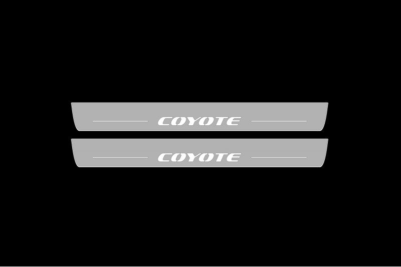 Ford Mustang VI Car Door Sill With Logo Coyote