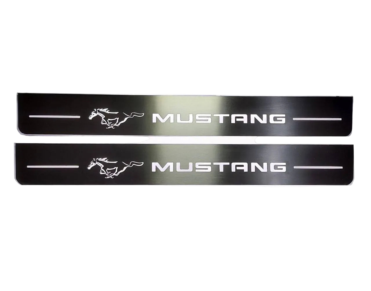 Ford Mustang V 2005-2015 Illuminated LED Door Sill Plates With Mustang Logo Ford Led Door Sills opdesign