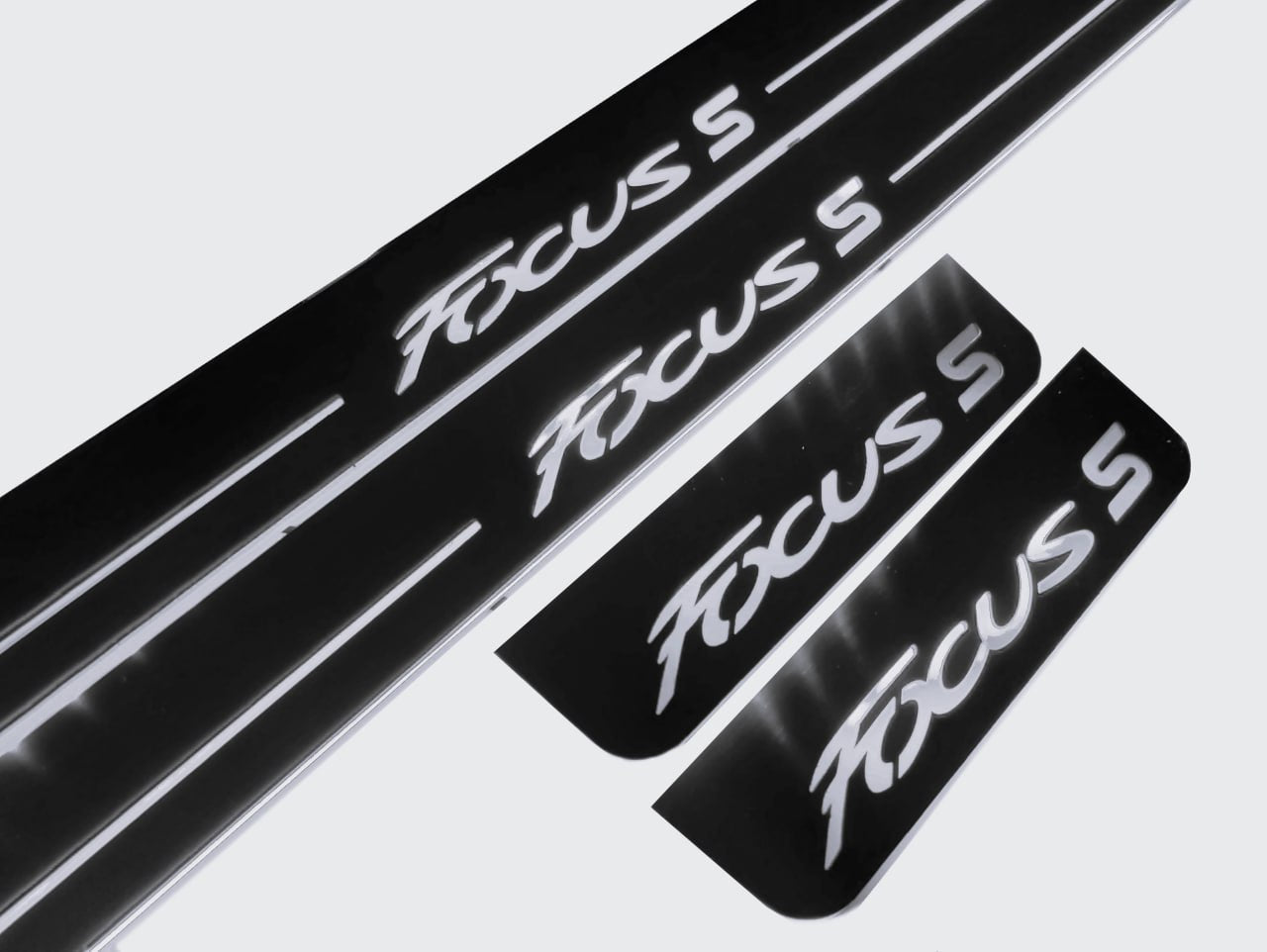 Ford Fosus 2012-2018 LED Door Sills PRO With Focus S Logo