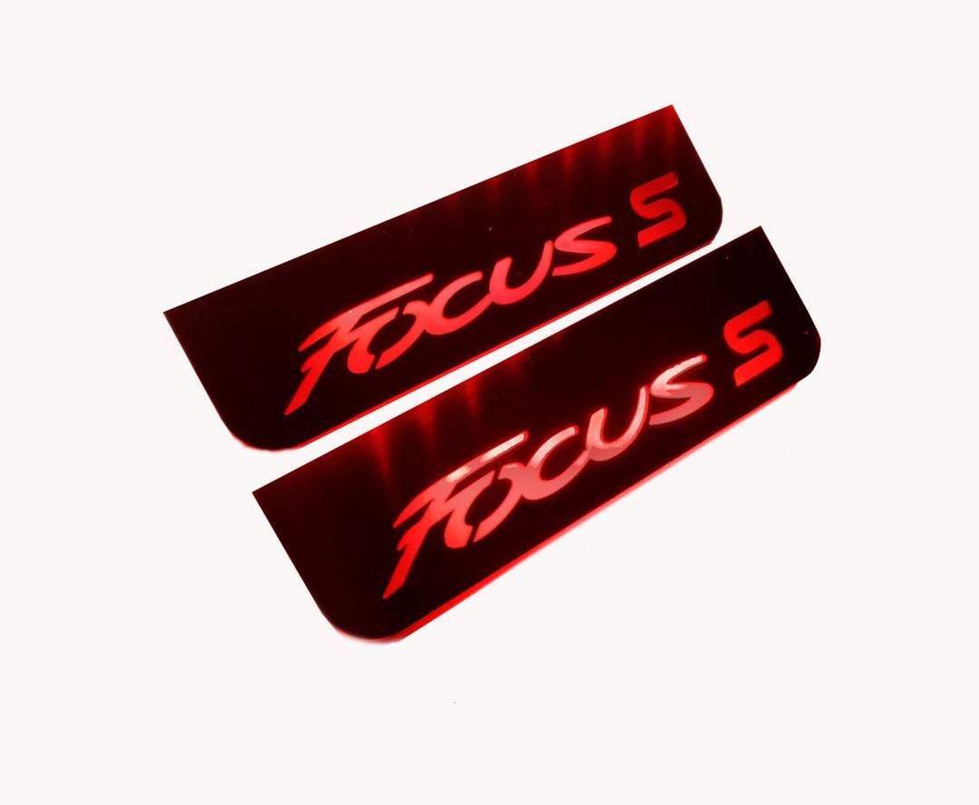 Ford Focus III 2011-2018 LED Door Sills PRO With Focus S Logo Ford Led Door Sills opdesign