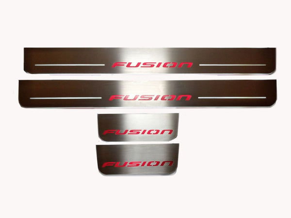 Ford Fusion 2012+ LED Door Sills PRO With FUSION Logo - decoinfabric