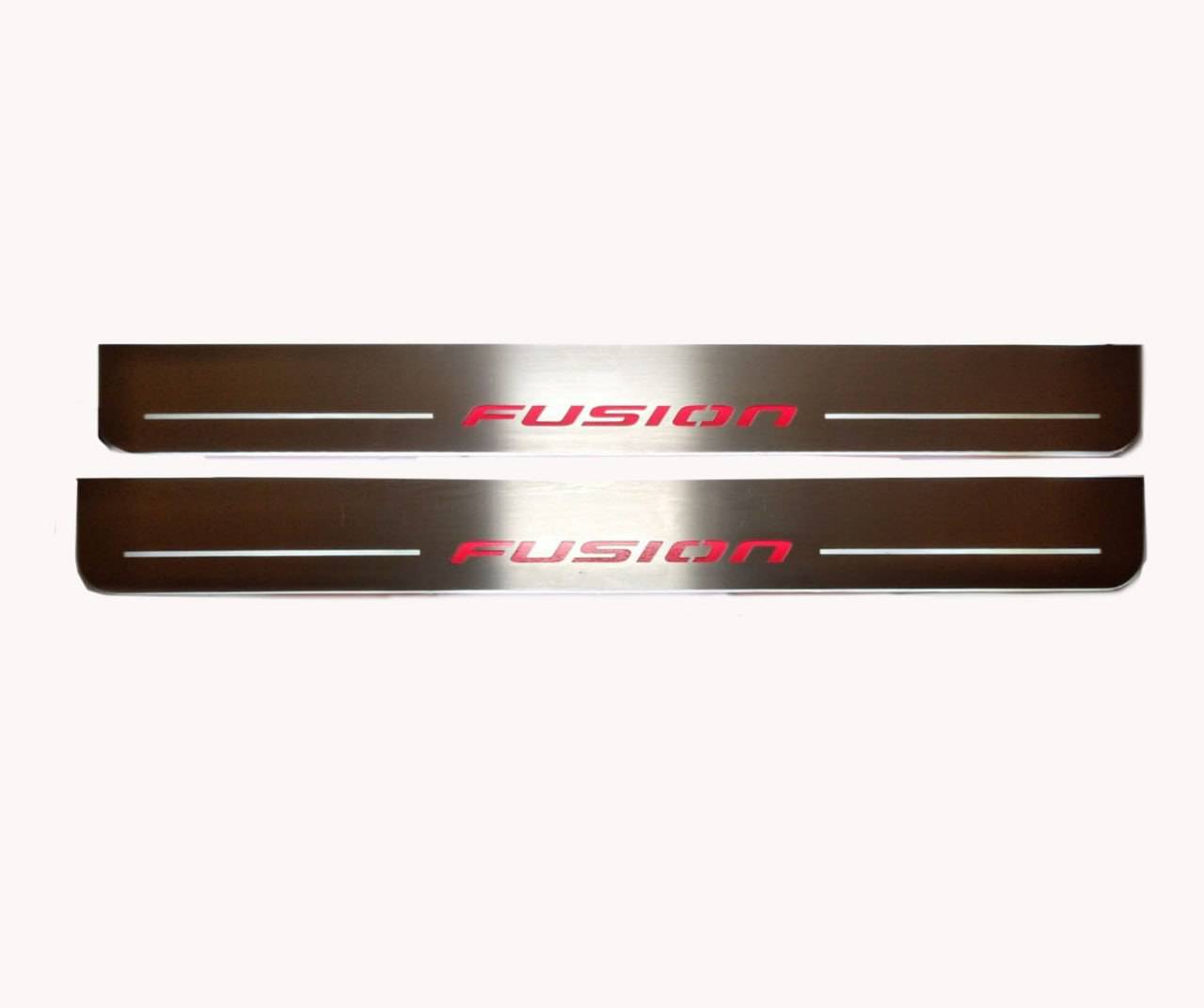 Ford Fusion 2012+ LED Door Sills PRO With FUSION Logo - decoinfabric