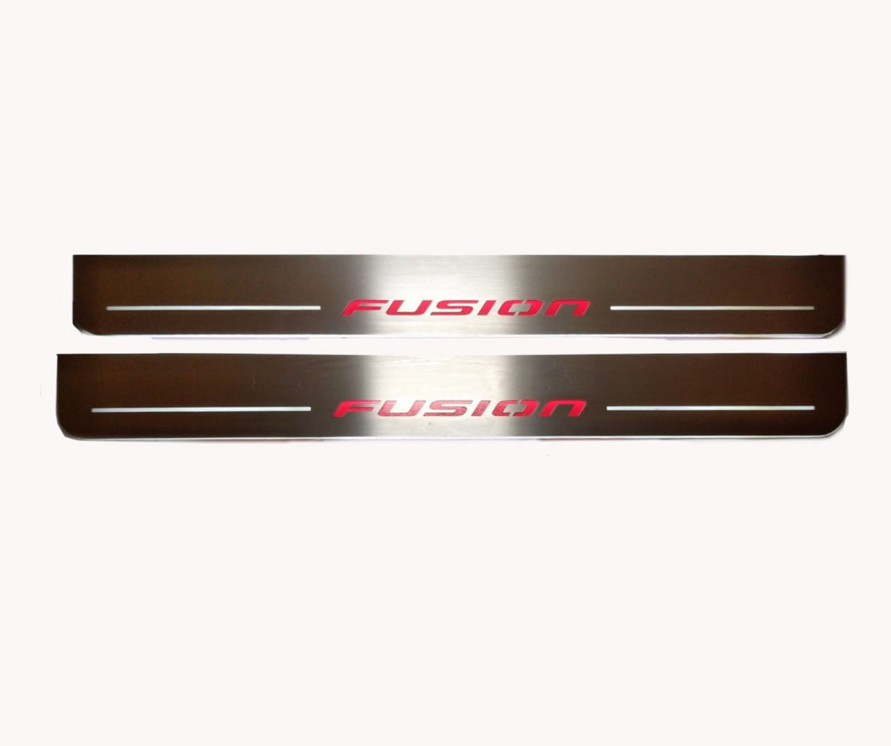 Ford Fusion 2012+ LED Door Sills PRO With FUSION Logo